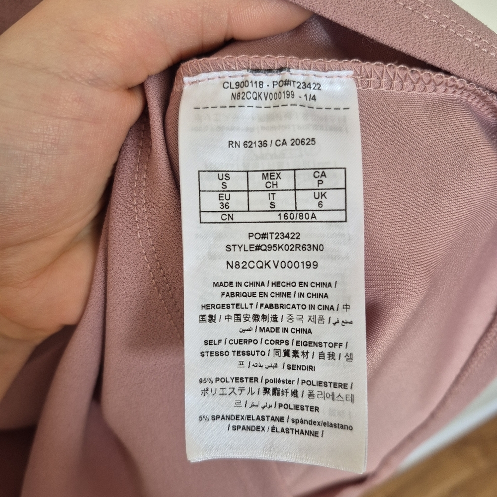 Guess Women's Feminine Pink Mesh Lattice Bodycon Cocktail Mini Dress Size Small - Picture 7 of 7